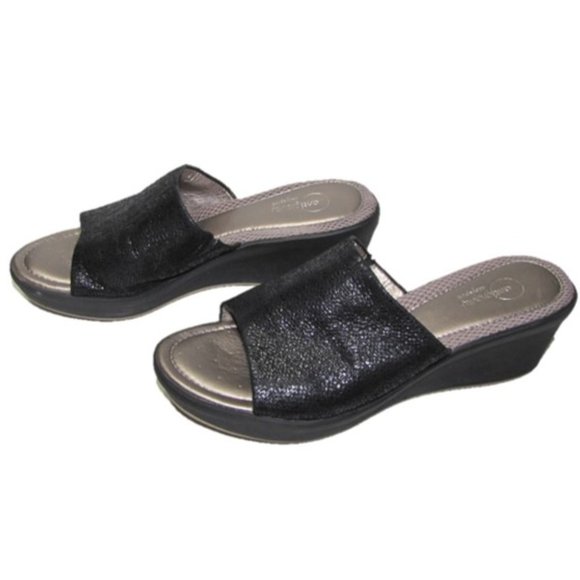 Easy Spirit Antigravity Black Sparkly Wedge Mule - Picture 3 of 8